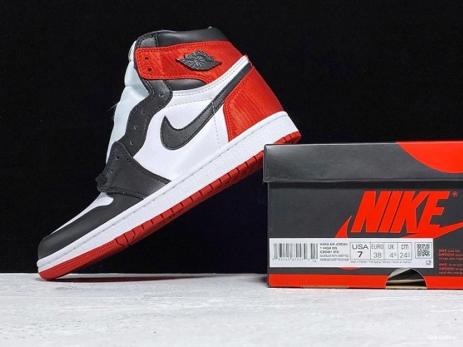 Rep TBK Black Toe Retro Air CD0461-016 Jordan 1 Satin High 0706